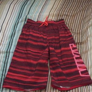 Nike red swim trunk boys xl
